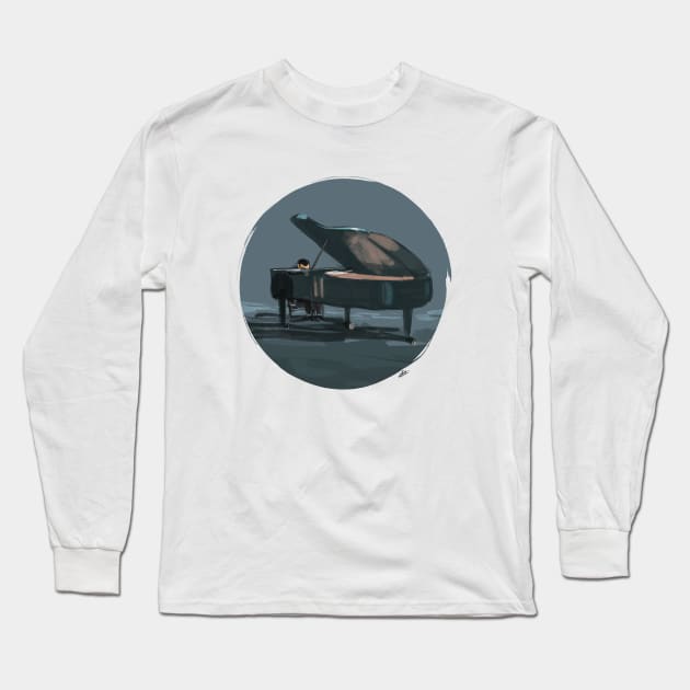 Glen Gould pianist tribute Long Sleeve T-Shirt by adolfux